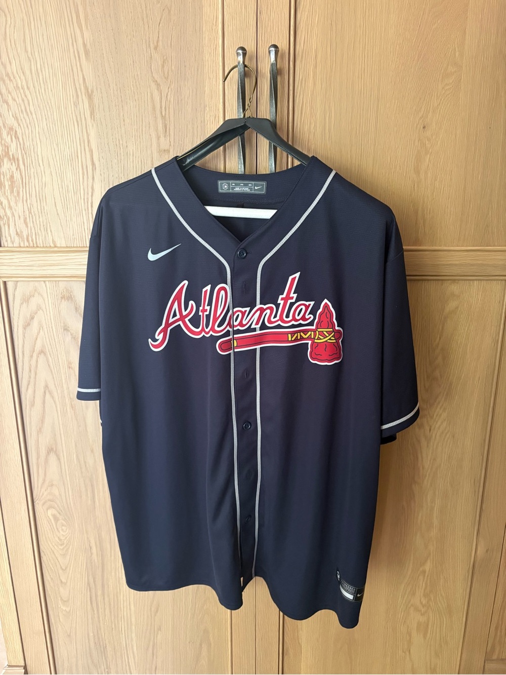 Nike Atlanta Braves Men's Navy Baseball Jersey - Matt Olson